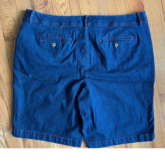 CJ Banks Tummy Control Bermuda Shorts, Dark Wash Denim, size 22W - Picture 5 of 14